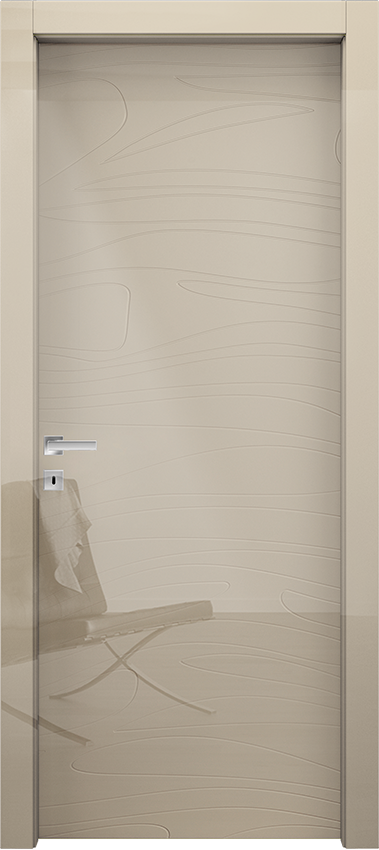 Interior swinging door MIDO 1/M, Miraquadra - Glossy dove grey lacquered - Garofoli