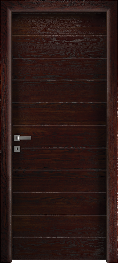 Interior swinging door DECA 10/INC, Io di Garofoli - Oak dark leather - Garofoli