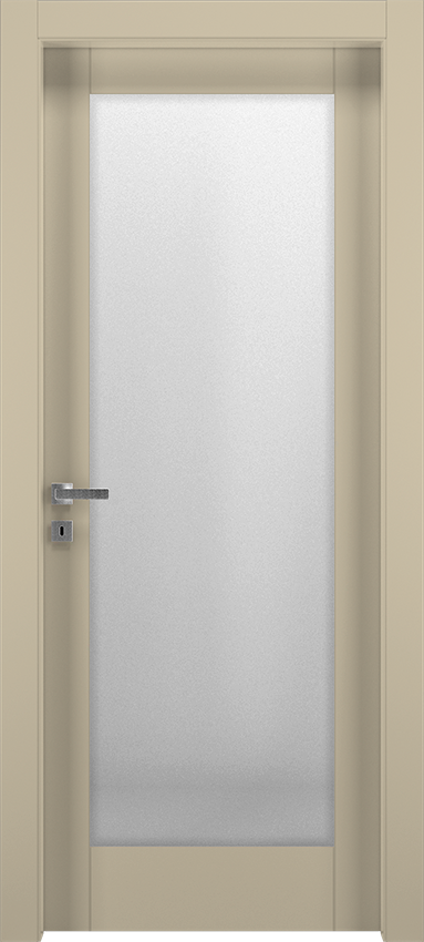 Interior swinging door PLEX 1V, Patio - Ivory lacquered - Garofoli