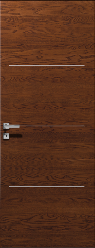 Interior swinging door ORIZZONTE 3F PORTA FILOMURO, Filomuro - Oak tobacco - Garofoli