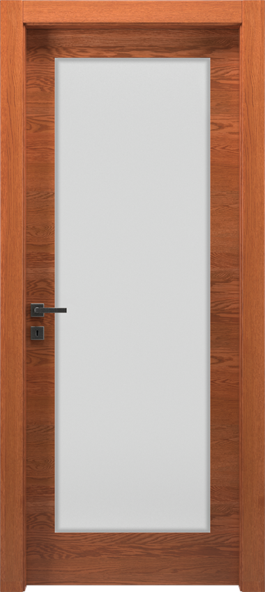 Porta da interni a battente 1/V, Mirawood - Rovere teak - Garofoli