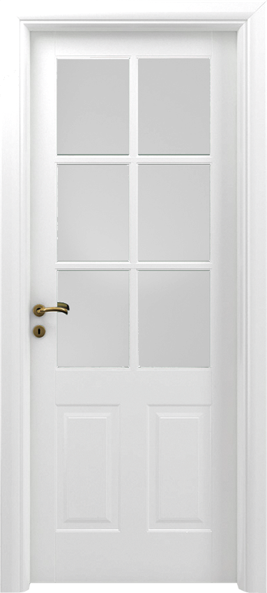 Interior swinging door TERMENO 2/B/6/V, Sublimia - White lacquered - Garofoli