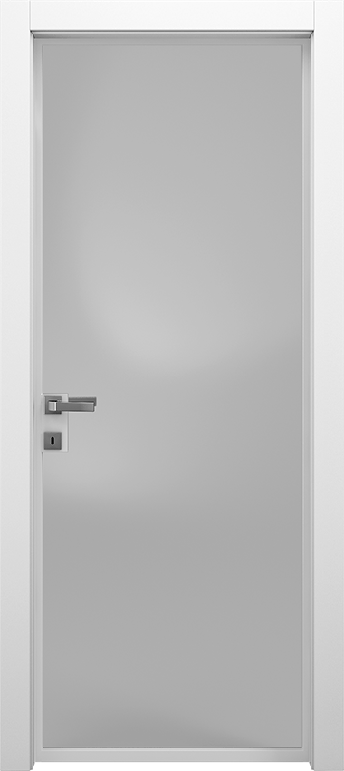 Porta da interni a battente IVE 1/V/2015, Miraquadra - Laccato bianco - Garofoli