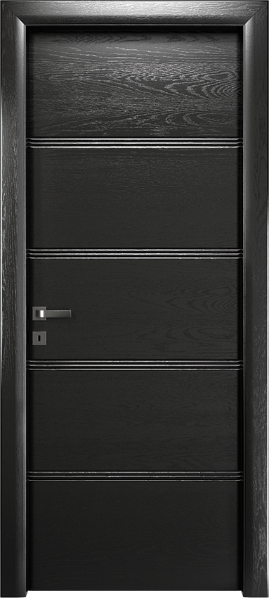 Interior swinging door QUADRONDA 4/O/3/INC, Io di Garofoli - Deep black oak - Garofoli