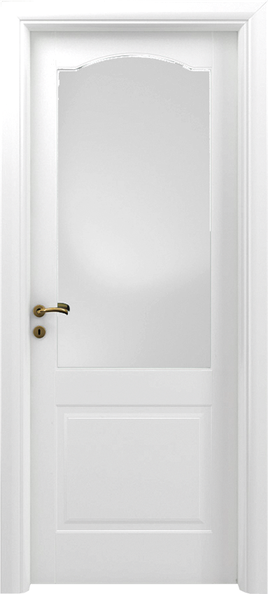 Porte intérieure battante CROSARA 1/B/1/V/C, Sublimia - Laque blanc - Garofoli