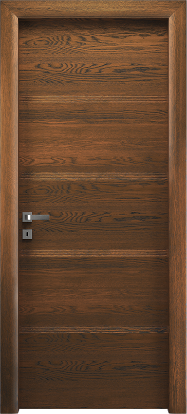 Porta da interni a battente QUADRONDA 4/O/3/INC, Io2023 - Rovere whisky - Garofoli