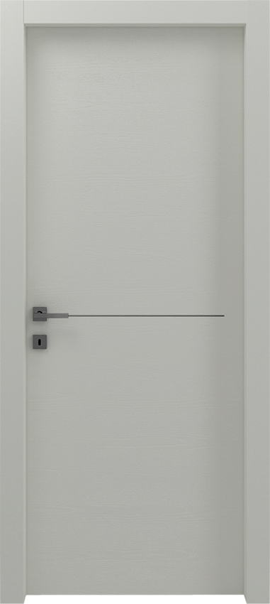 Porte intérieure battante ROTIA 1/L/1/F, Gdesigner - Chene laque blanc - Garofoli