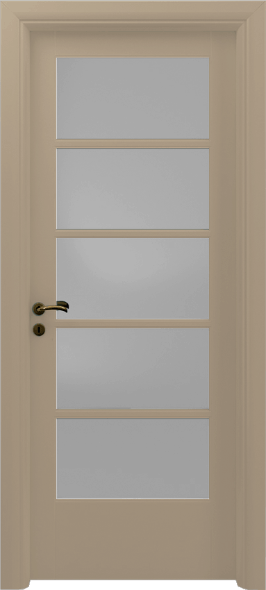Interior swinging door QUINTIA 5/V, Sublimia - Dove grey lacquered - Garofoli