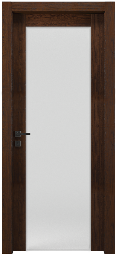 Interior swinging door 1/V/2001, Mirawood - Oak dark leather - Garofoli