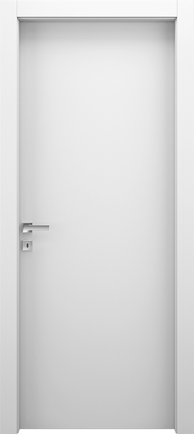 Interior swinging door LISCIA 1/L, Miraquadra - White lacquered - Garofoli