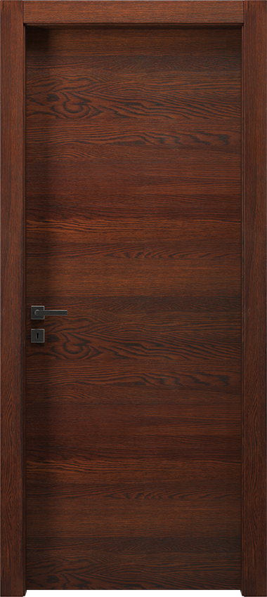 Porta da interni a battente LISCIA 1/L, Mirawood - Rovere wenge' - Garofoli