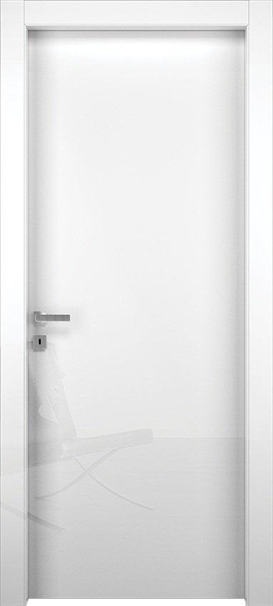 Interior swinging door MANA 1L 50, Milia - Glossy white lacquered - Garofoli