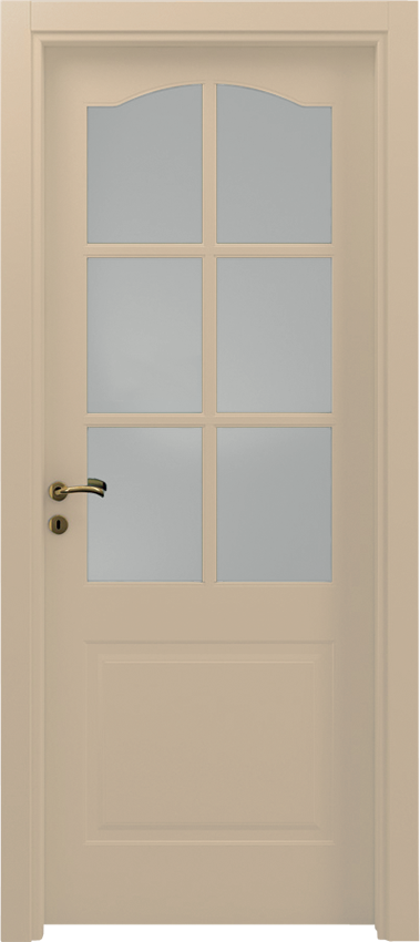 Interior swinging door TEO 1/B/6/V/C, Mirabilia - Dove grey lacquer - Garofoli