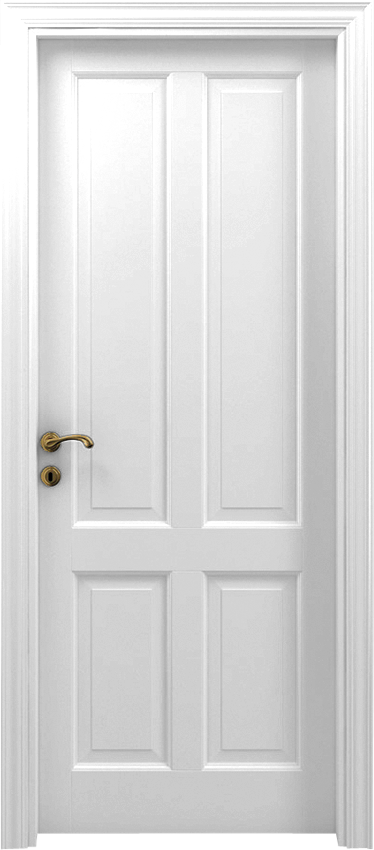 Porta da interni a battente 4/B, Classica - Laccato bianco - Garofoli