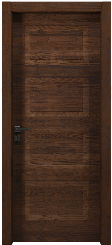 Interior swinging door 4/B, Mirawood - Oak dark leather - Garofoli