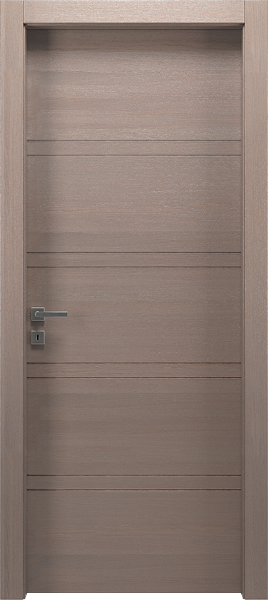 Porta da interni a battente 8/R, Mirawood - Rovere grigio creta - Garofoli