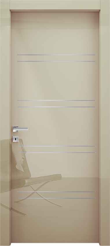 Interior swinging door 8/F, Miraquadra - Glossy ivory lacquered - Garofoli