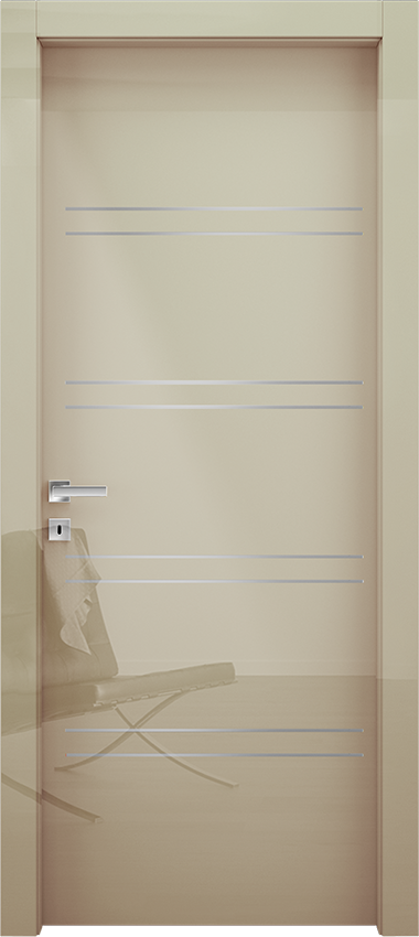 Interior swinging door 8/F, Miraquadra - Glossy ivory lacquered - Garofoli