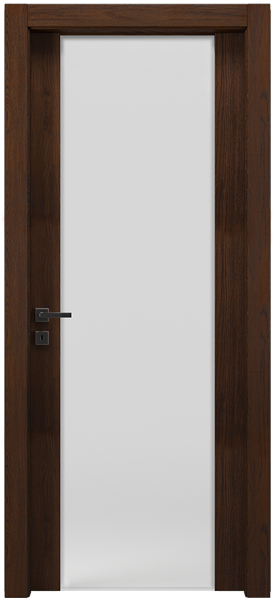 Porta da interni a battente 1/V/ST/2015, Mirawood - Rovere cuoio scuro - Garofoli