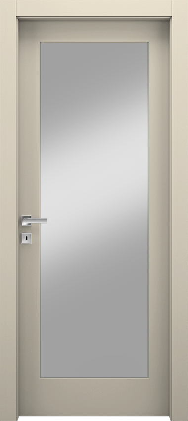 Porta da interni a battente 1/V, Miraquadra - Laccato ral9001 - Garofoli