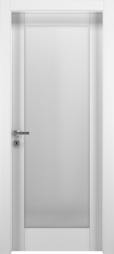 Interior swinging door PLEX 1V, Patio - White lacquered - Garofoli