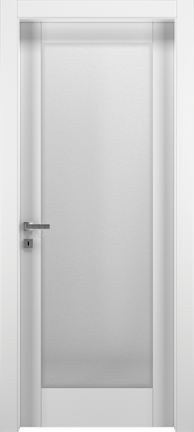 Porte intérieure battante PLEX 1V, Patio - Laque blanc - Garofoli