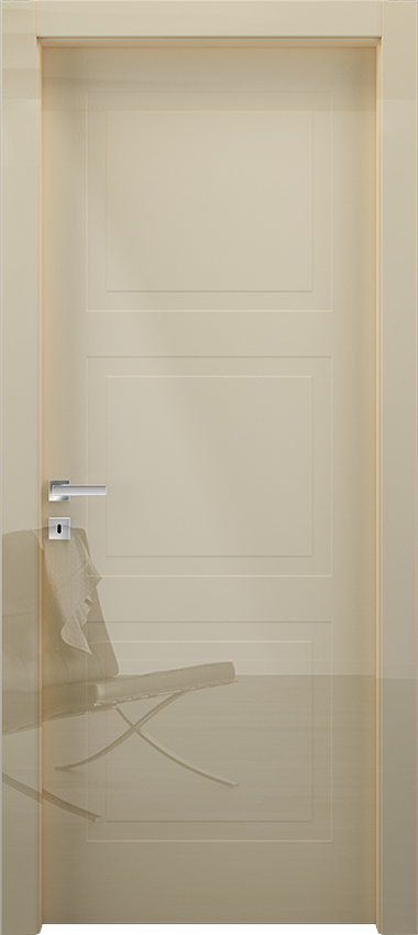 Interior swinging door 3/B, Miraquadra - Glossy ivory lacquered - Garofoli