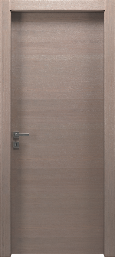 Porta da interni a battente LISCIA 1/L, Mirawood - Rovere grigio creta - Garofoli