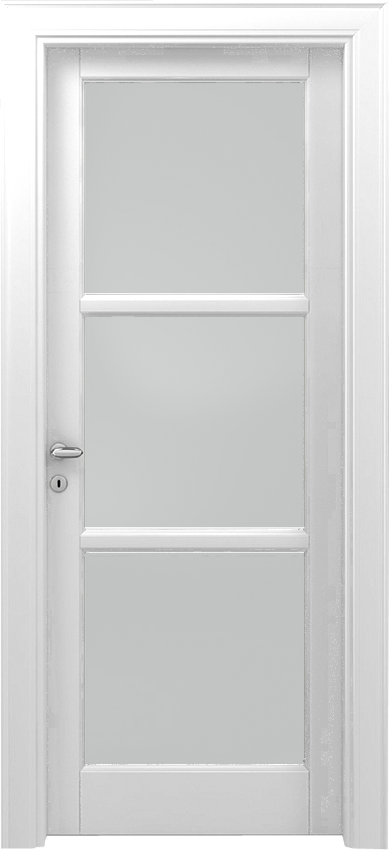 Porta da interni a battente 3/V, 110 e Lode - Laccato bianco - Garofoli