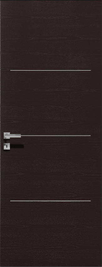 Interior swinging door ORIZZONTE 3F PORTA FILOMURO, Filomuro - Lacquered oak dark brown - Garofoli