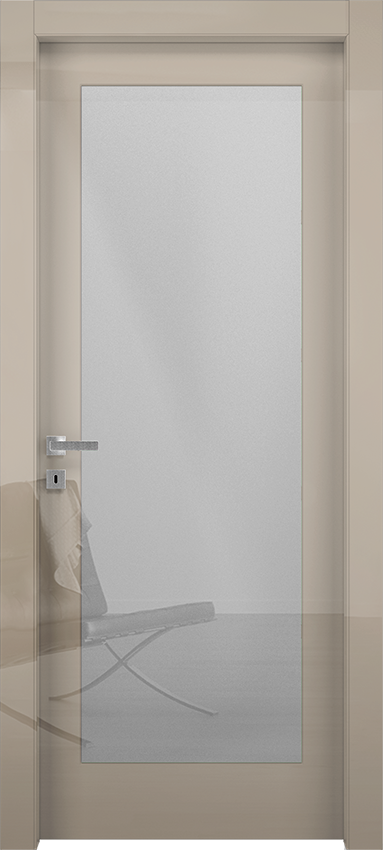 Interior swinging door MIVV 1V 50, Milia - Glossy ivory lacquered - Garofoli