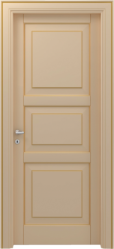 Interior swinging door 3/B, 110 e Lode - Ivory lacquered gold antiqued - Garofoli
