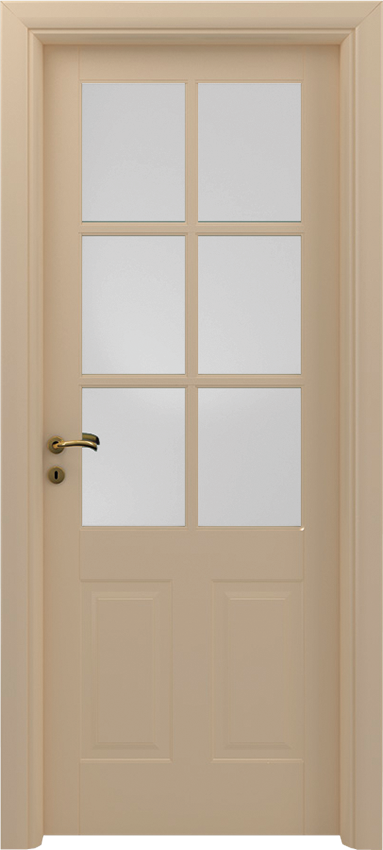 Interior swinging door TERMENO 2/B/6/V, Sublimia - Ivory lacquered - Garofoli