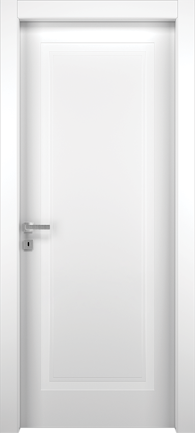 Interior swinging door MIUNO 1B 50, Milia - White lacquered - Garofoli