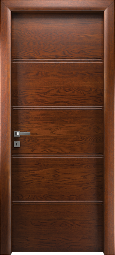 Interior swinging door QUADRONDA 4/O/3/INC, Io di Garofoli - Oak tobacco - Garofoli