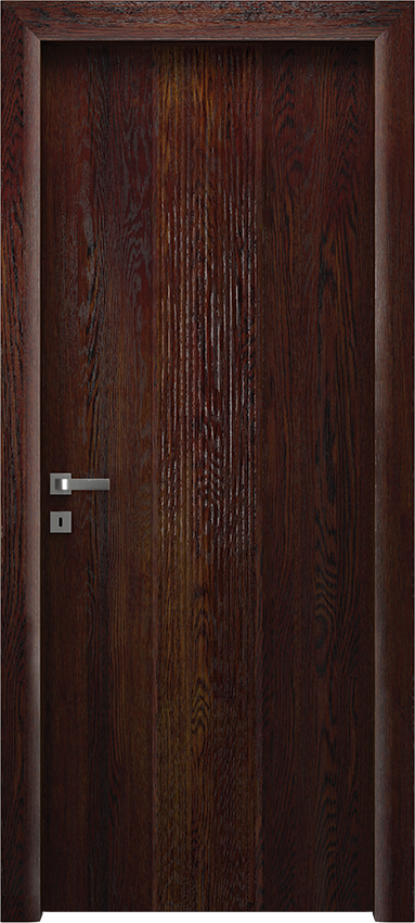 Interior swinging door PERONDA 1/D, Io di Garofoli - Oak dark leather - Garofoli