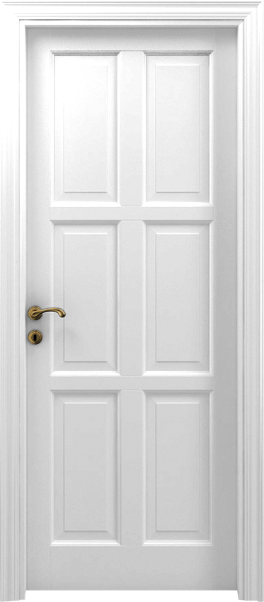 Interior swinging door 6/B, Classica - White lacquered - Garofoli