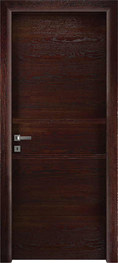 Interior swinging door DUEONDA 2/O/3/INC, Io di Garofoli - Oak dark leather - Garofoli
