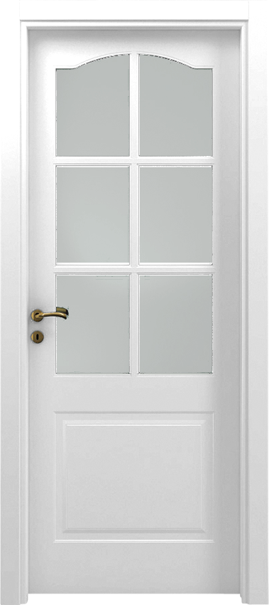 Interior swinging door TEO 1/B/6/V/C, Mirabilia - White lacquered - Garofoli