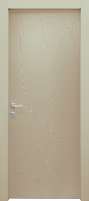 Interior swinging door TINIA 1/T, Miraquadra - Ivory lacquered - Garofoli