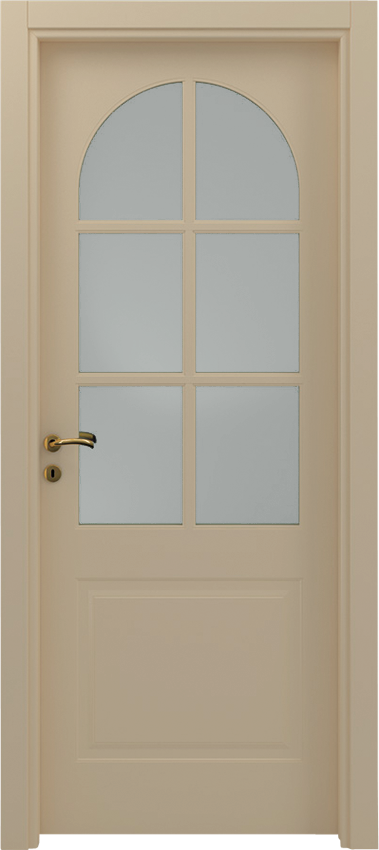 Interior swinging door ULMA 1/B/6/V/A, Mirabilia - Ivory lacquered - Garofoli