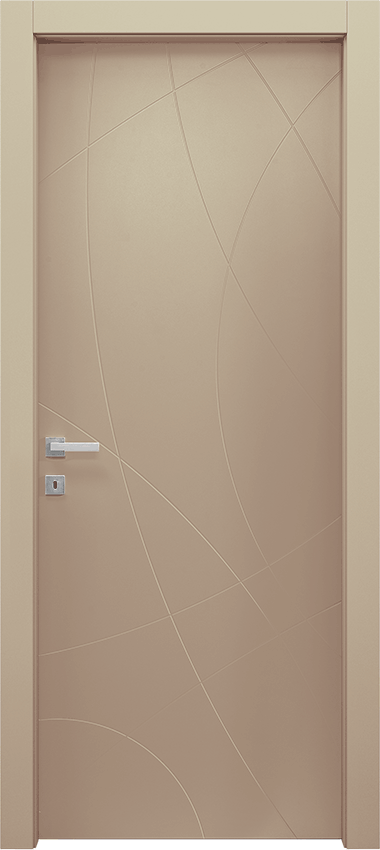 Interior swinging door TINIA 1/T, Miraquadra - Dove grey lacquered - Garofoli